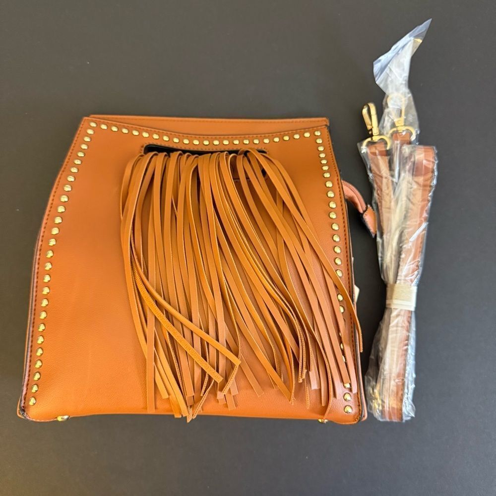 Handbag Republic Vegan Come Hither Tassel Bag— Brown - Picture 5 of 8